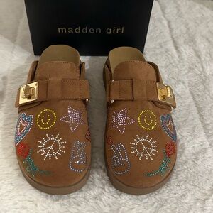 Madden Girl Mcelesta Cognac Girls Size 13 Clog Brand New